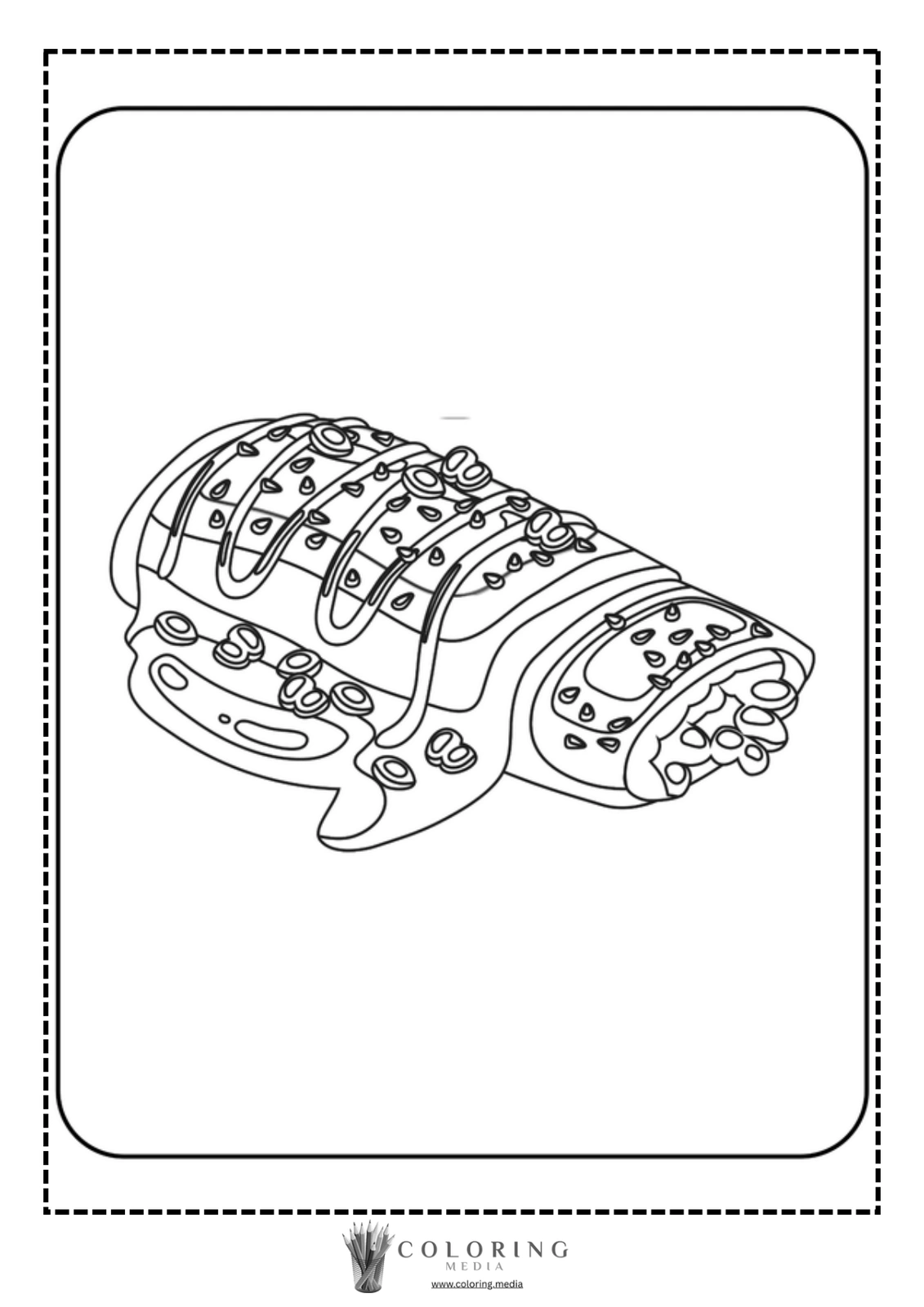 A detailed line drawing of a creamy food