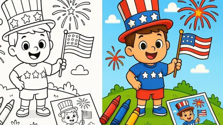 4Th July Coloring Pages featured image