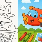 Airplane Coloring Pages featured image