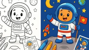 Astronaut Coloring Pages featured image