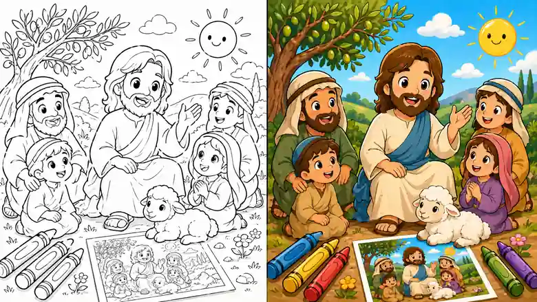 Bible Character Coloring Pages featured image