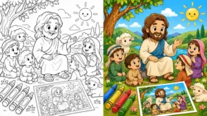 Bible Story Coloring Pages featured image