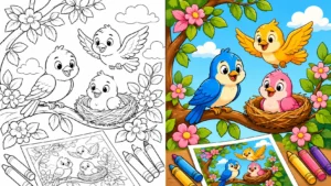 Birds Coloring Pages featured image