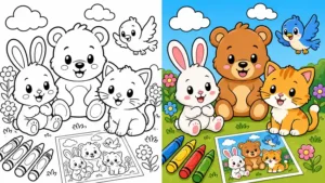 Bold And Easy Animal Coloring Pages featured image