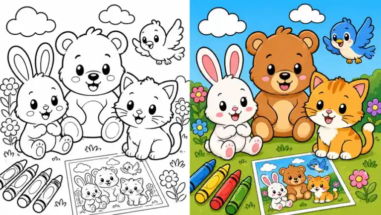 Bold And Easy Animal Coloring Pages featured image