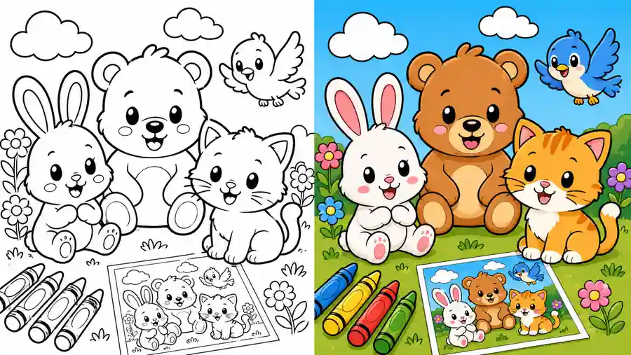 Bold And Easy Animal Coloring Pages featured image