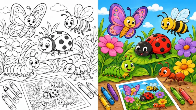 Bugs And Insects Coloring Pages featured image