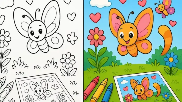 Butterfly Reverse Coloring Pages featured image