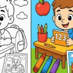 Color By Number Back To School Coloring Pages featured image