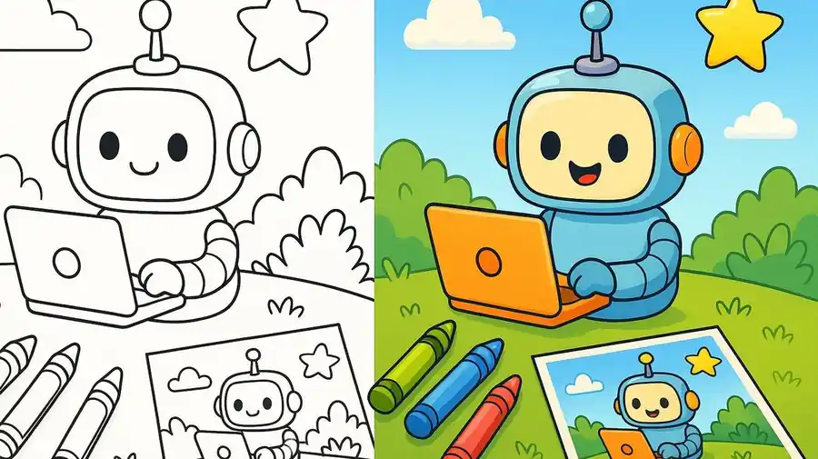 Computer Coloring Pages featured image