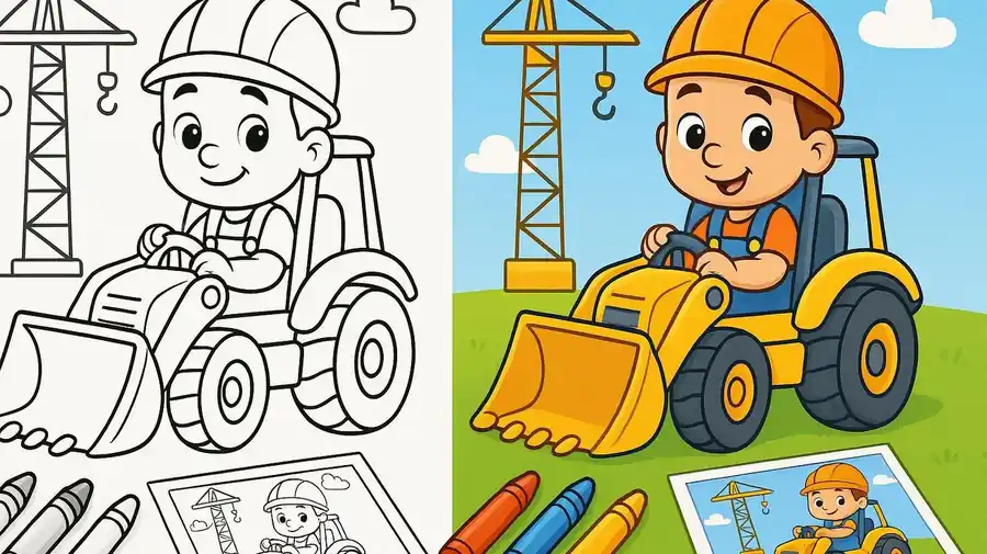 Construction Coloring Pages featured image