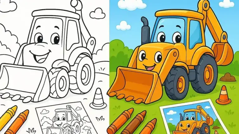 Construction Vehicle Coloring Pages featured image