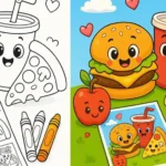 Cute Food Coloring Pages featured image