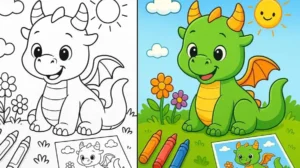 Dragon Coloring Pages featured image