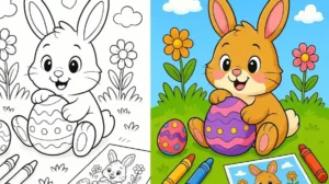 Easter Bunny Coloring Pages featured image
