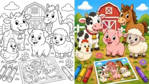 Farm Animals Coloring Pages featured image