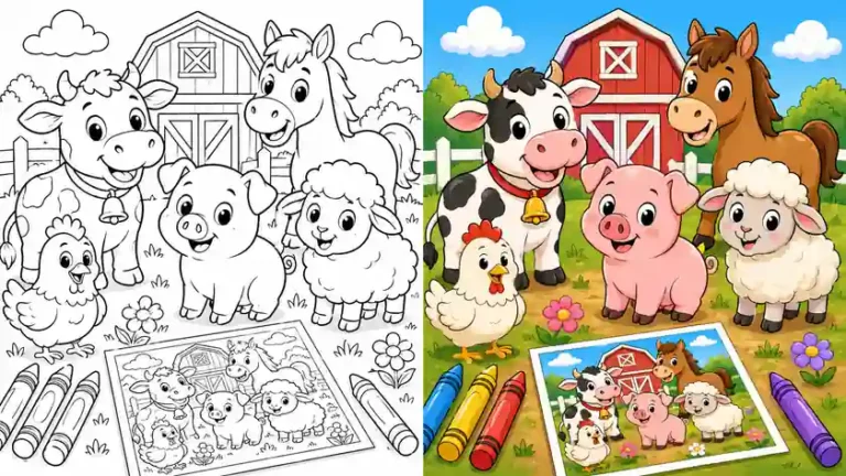 Farm Animals Coloring Pages featured image