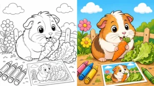 Guinea Pig Coloring Pages featured image