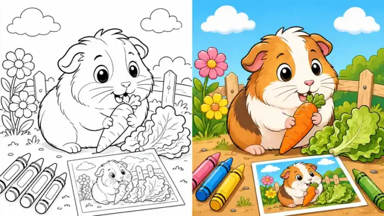 Guinea Pig Coloring Pages featured image