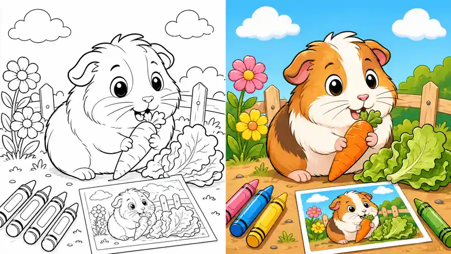 Guinea Pig Coloring Pages featured image