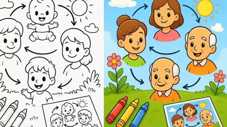 Human Life Cycle Coloring Pages featured image