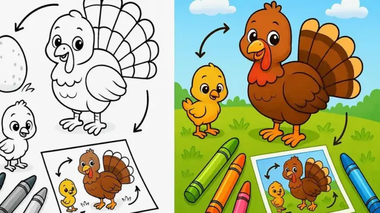 Life Cycle Of A Turkey Coloring Pages featured image