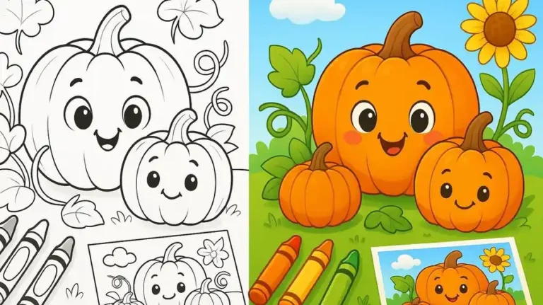 Preschool All About Pumpkins Coloring Pages featured image