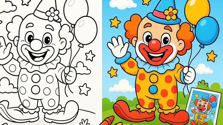 Scary Clowns Coloring Pages featured image