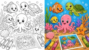 Sea Life Coloring Pages featured image
