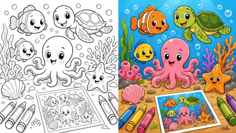Sea Life Coloring Pages featured image