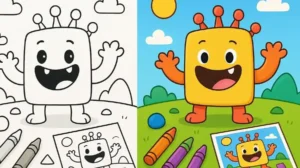 Silly Shape Monster Coloring Pages featured image