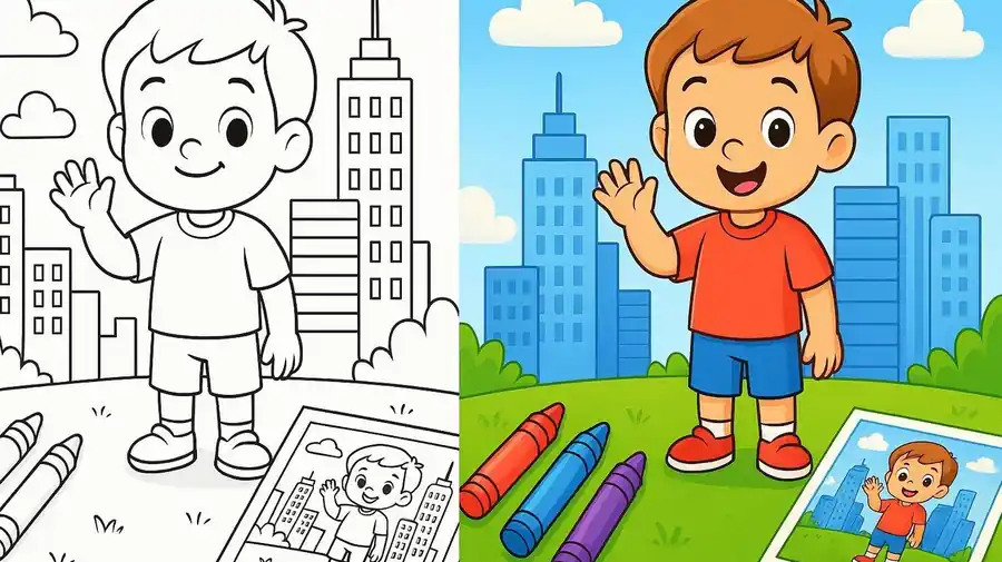 Skyscrapers Coloring Pages featured image