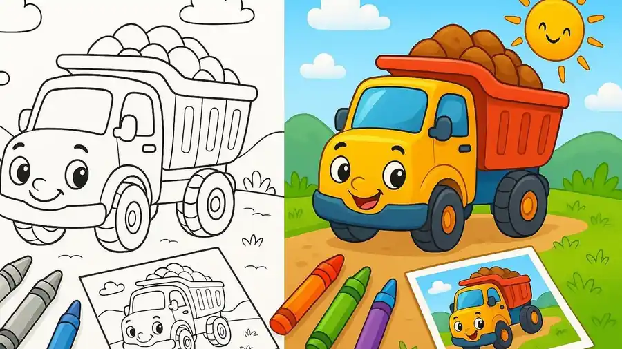 Trucks Coloring Pages featured image