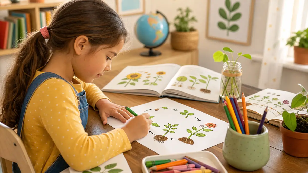Child coloring science diagram for hands-on learning