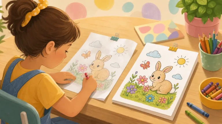 Coloring page printed on copy paper vs cardstock comparison