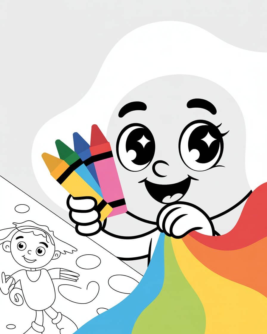 Children celebrating with colorful art supplies.