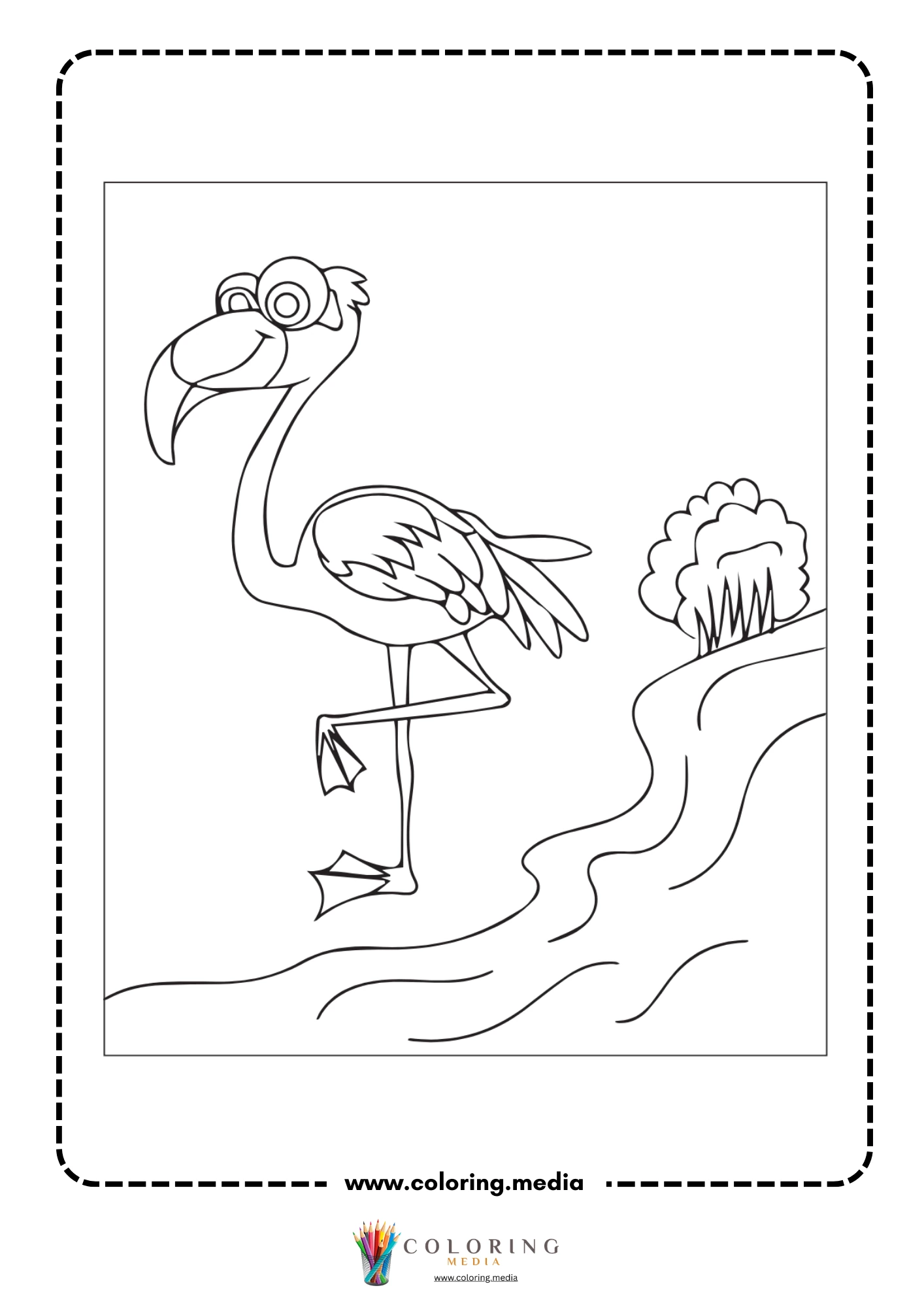 Two ducks near a pond