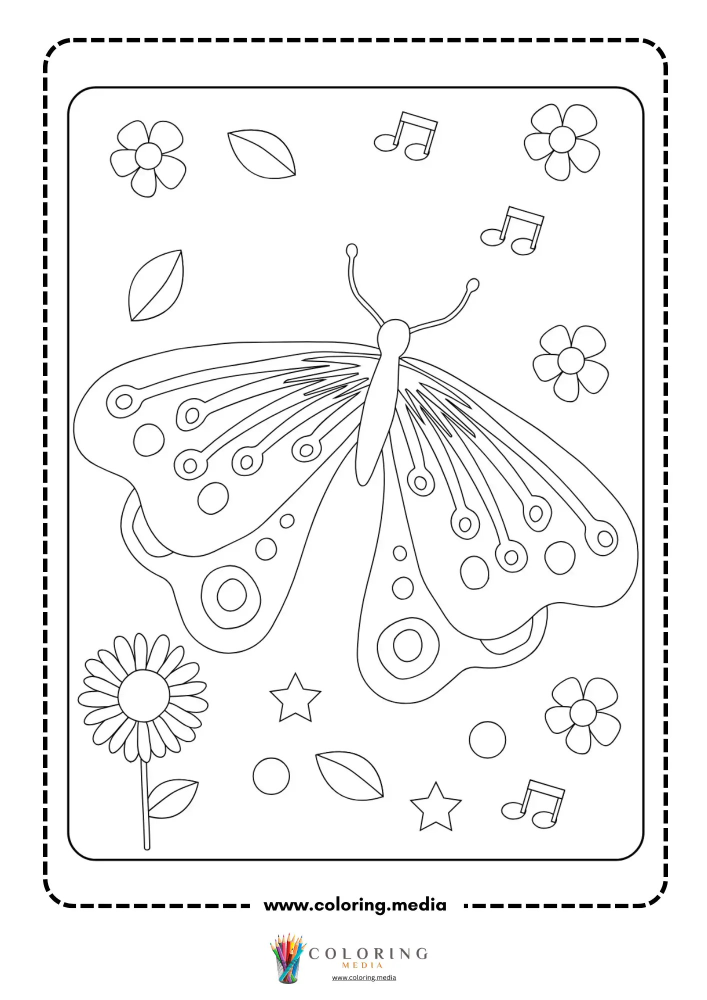 Butterfly with swirling wing patterns