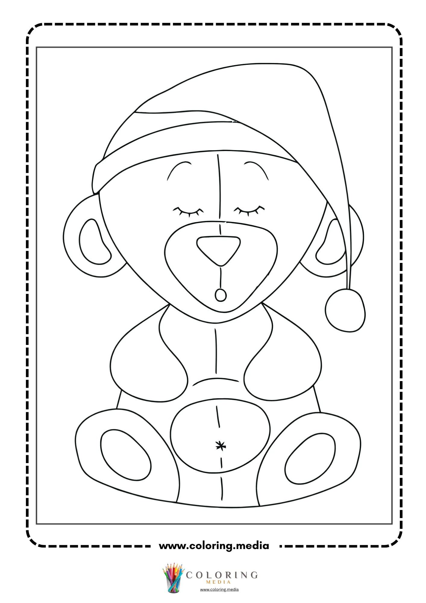 Bear holding a wrapped gift box