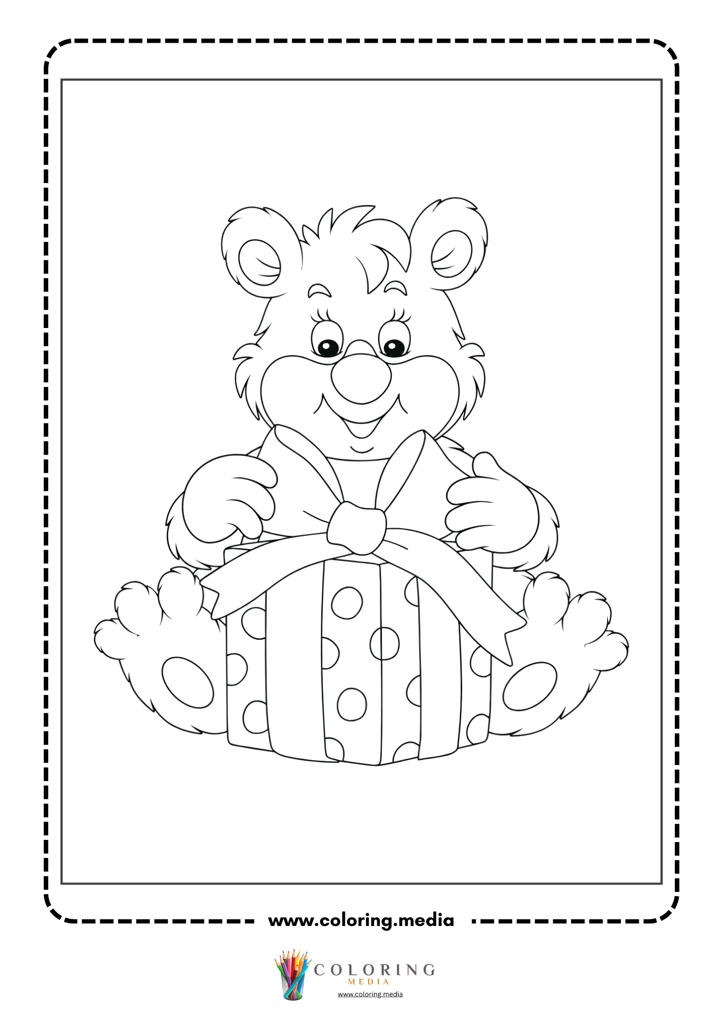 Bear holding a small toy