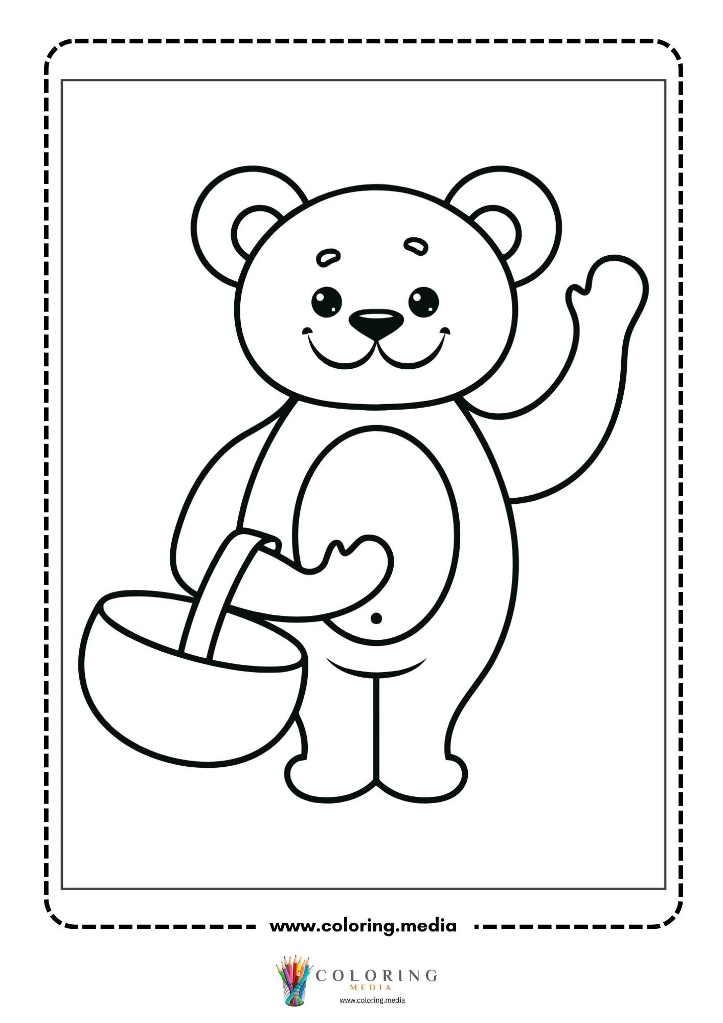 Bear cub in a sunny meadow