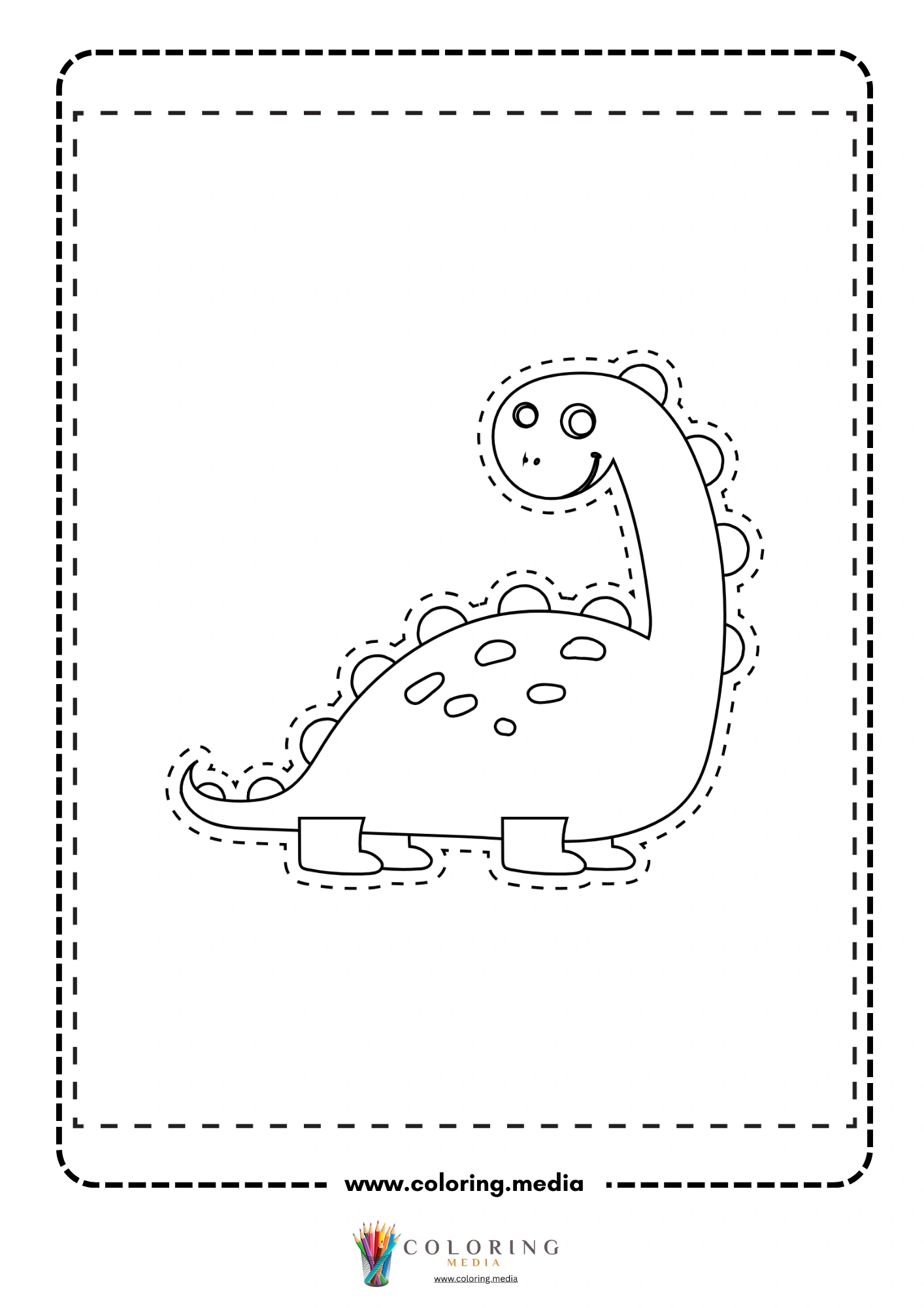 Long-neck brachiosaurus standing tall