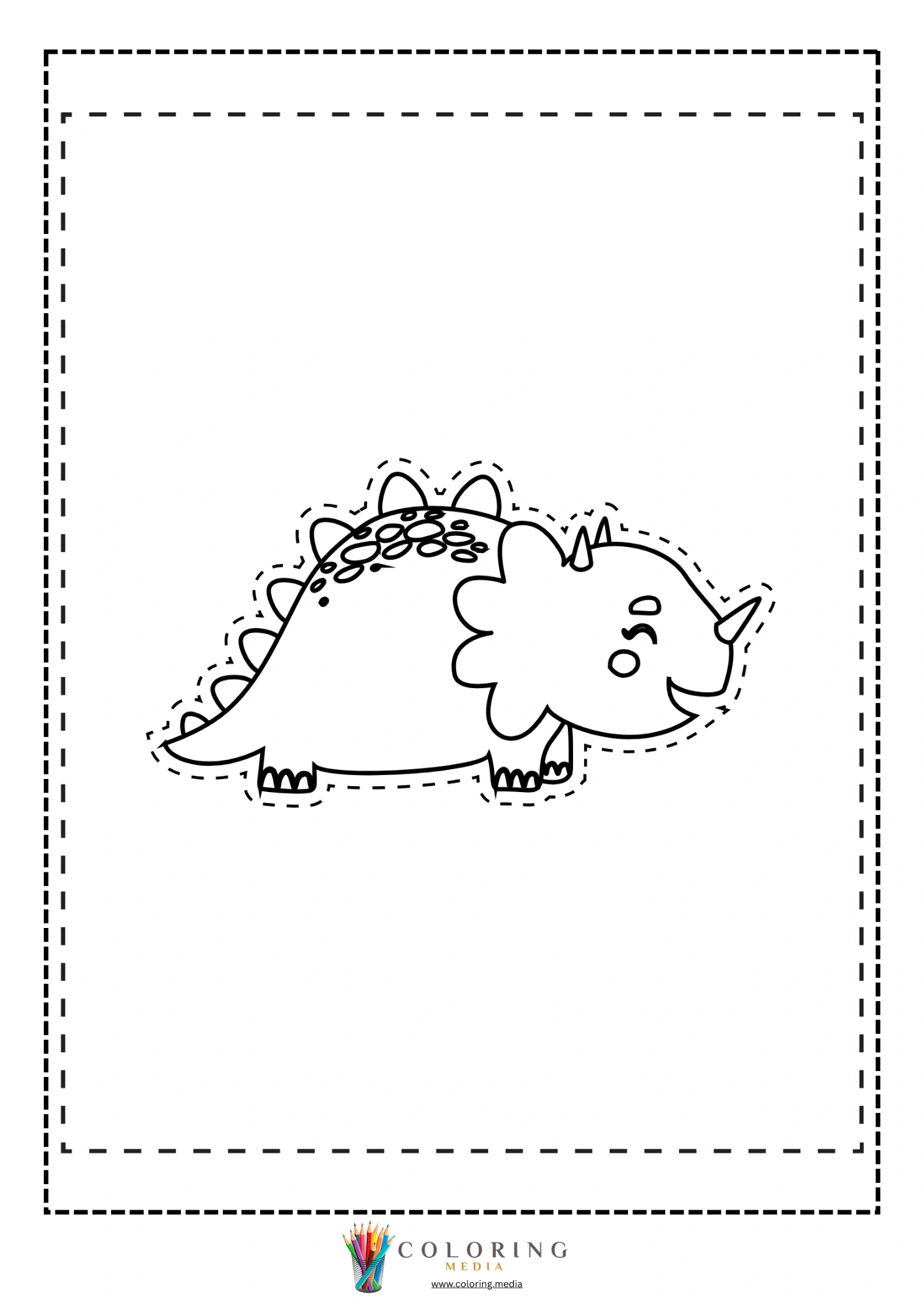 Dinosaur lying in a resting pose