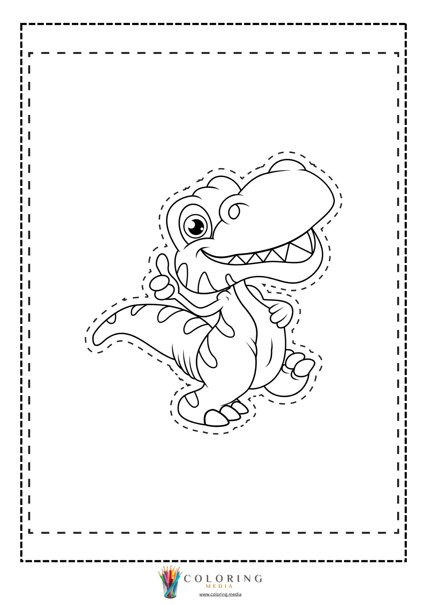 Dinosaur with big round head