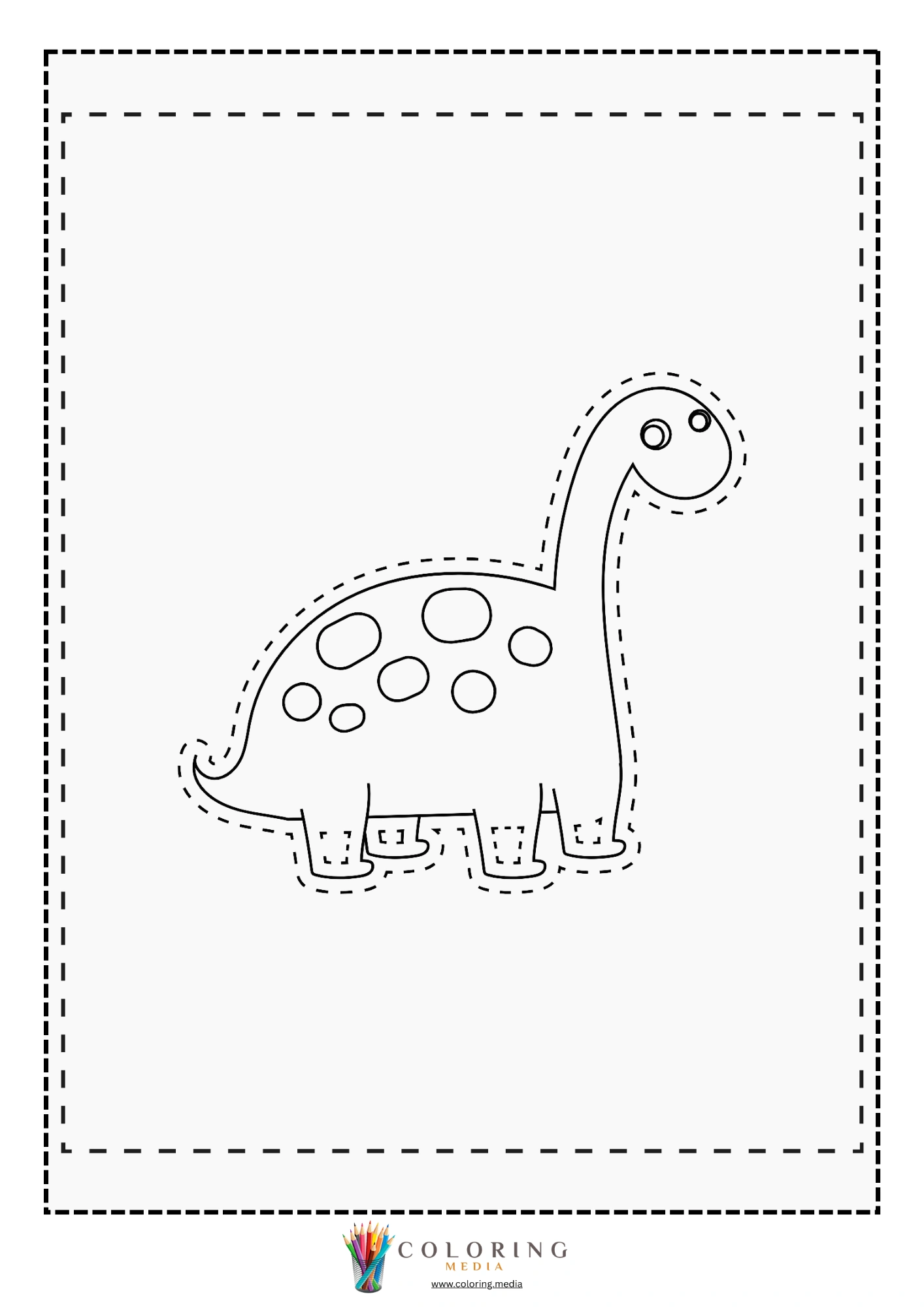Dinosaur with spiky bony outline