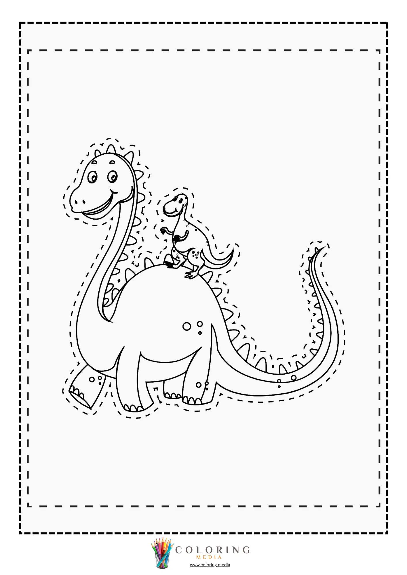 Two dinosaurs facing each other