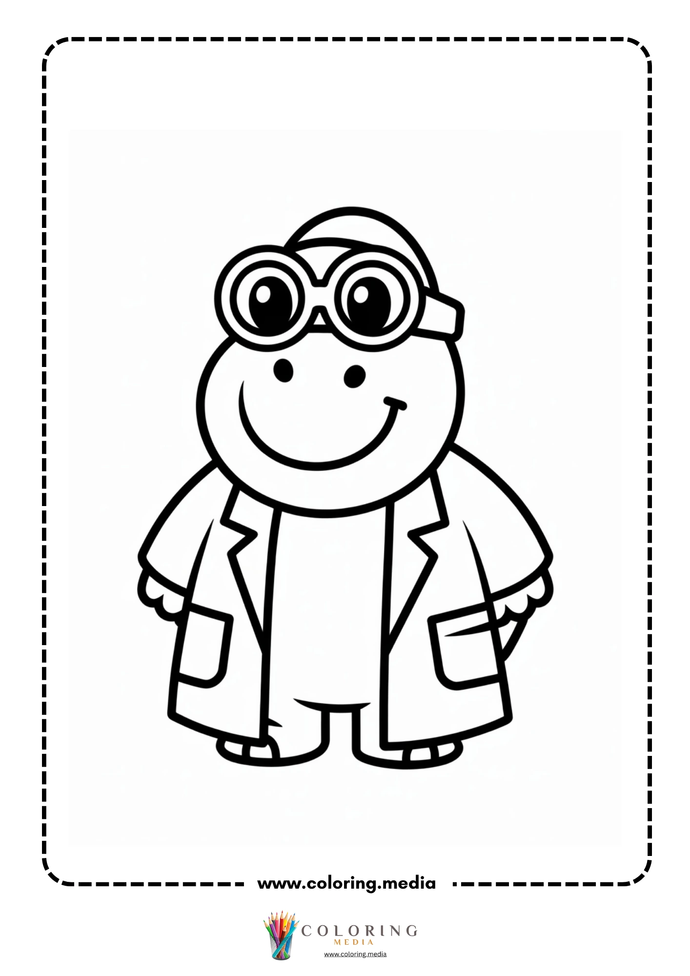 Dinosaur detective holding magnifying glass