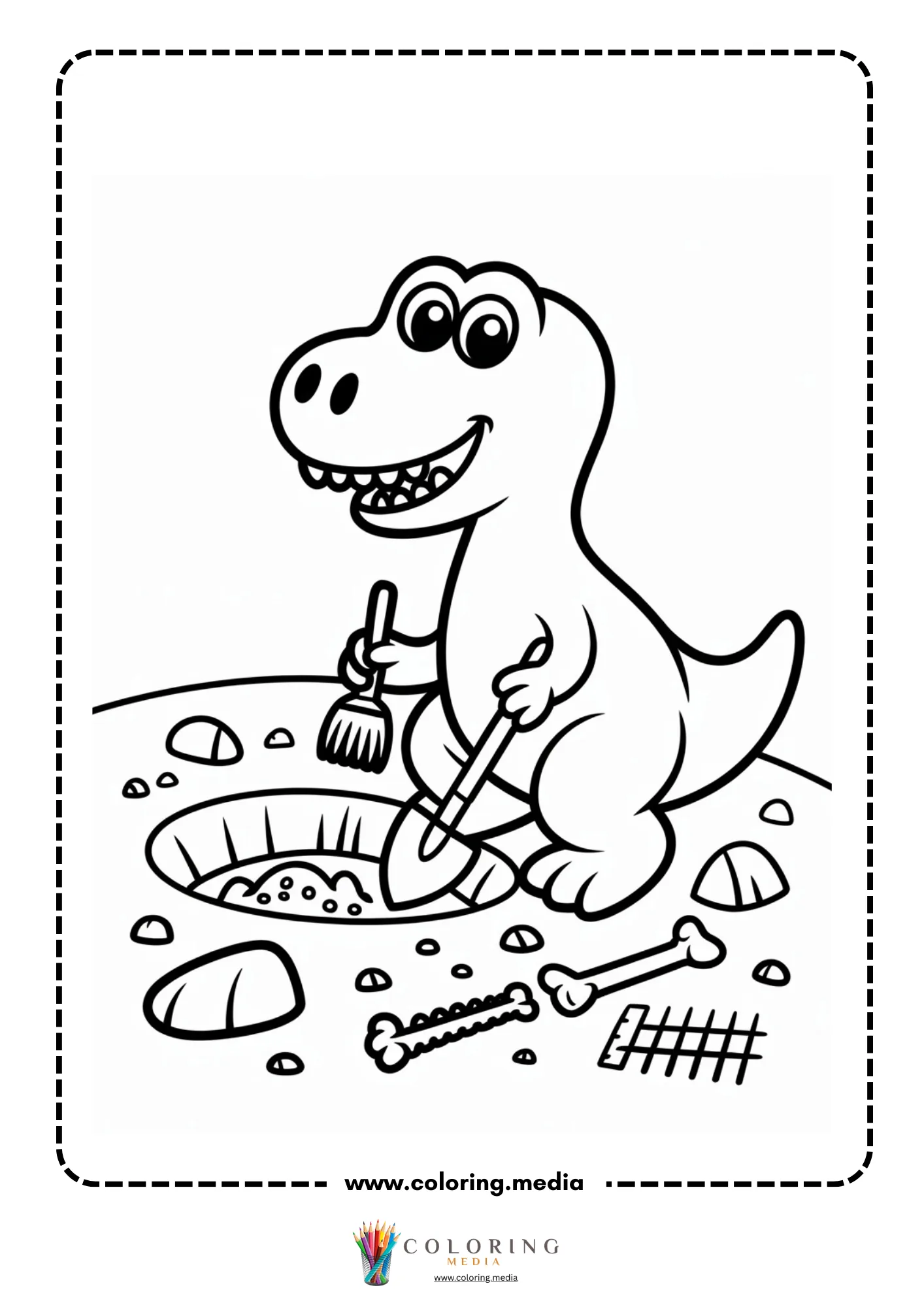 Dinosaur in outdoor landscape scene