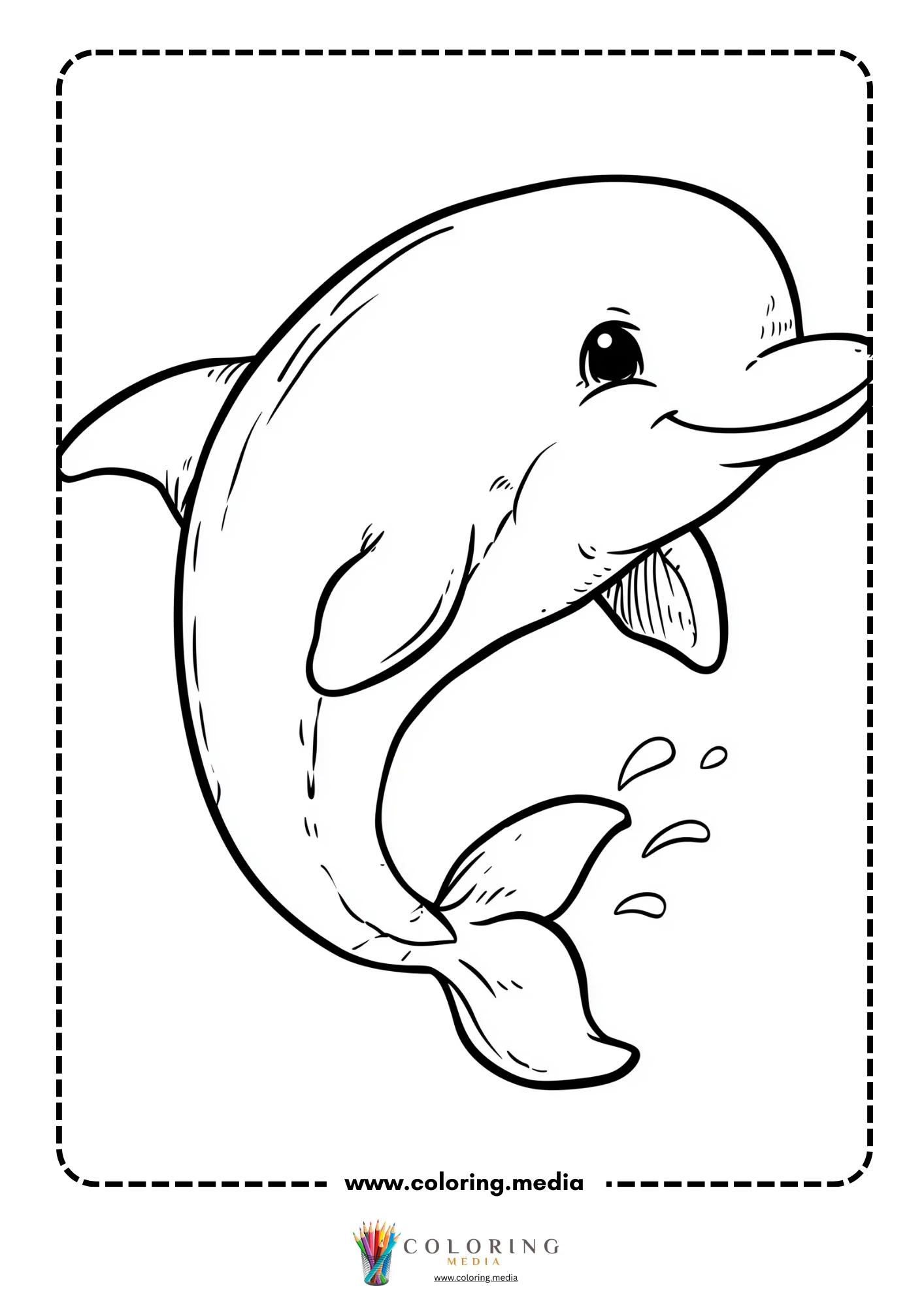Dolphin gliding under clear water