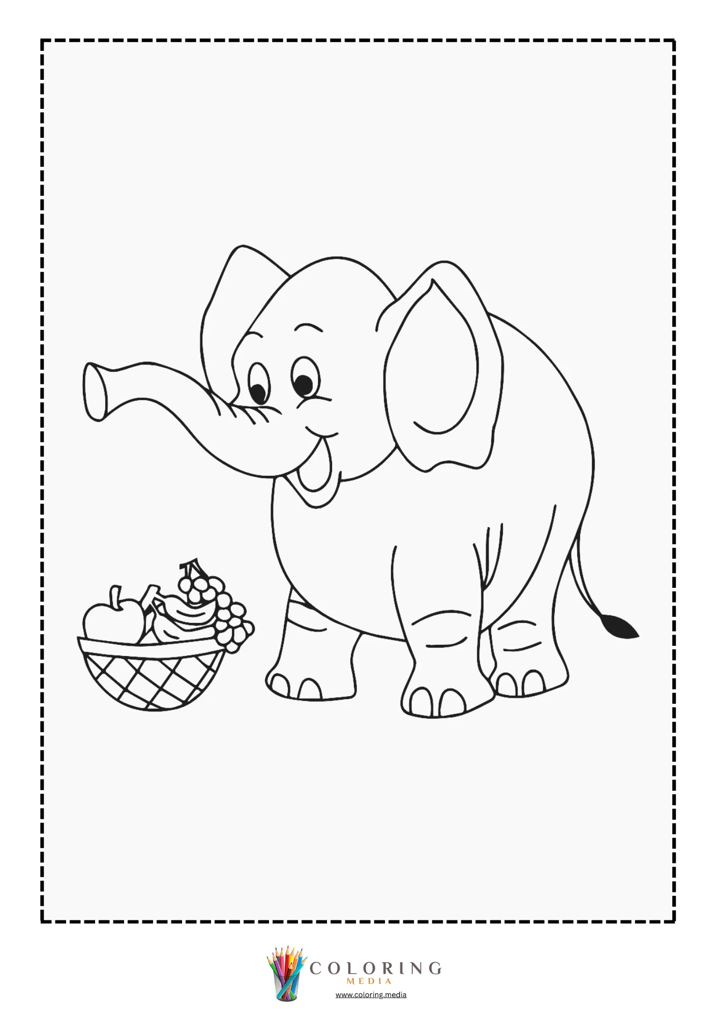 Baby elephant with large round ears